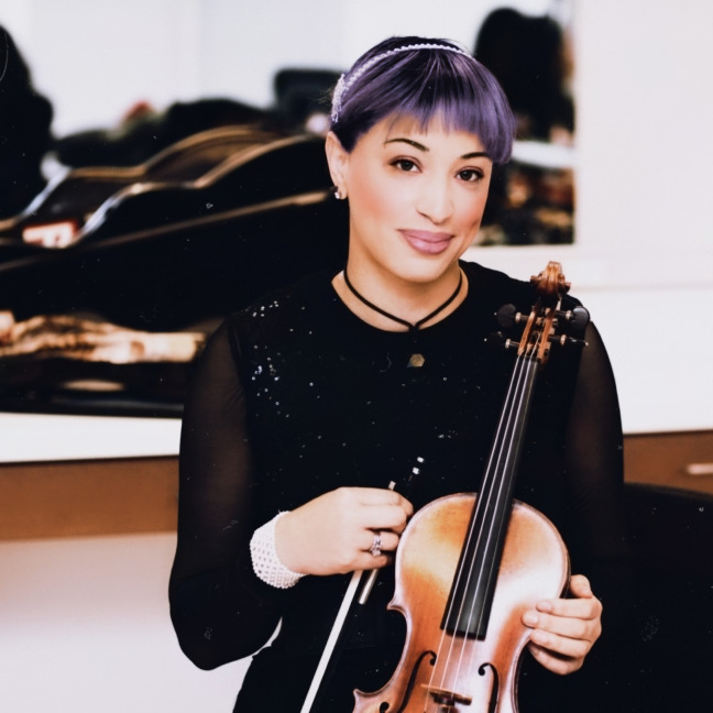 violinist portrait studio headshot